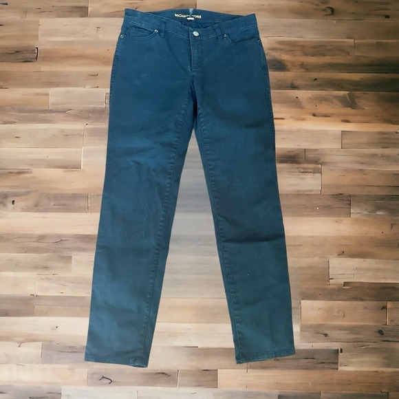 Michael Kors black denim straight‎ leg jeans size 4 mid rise - Picture 2 of 7